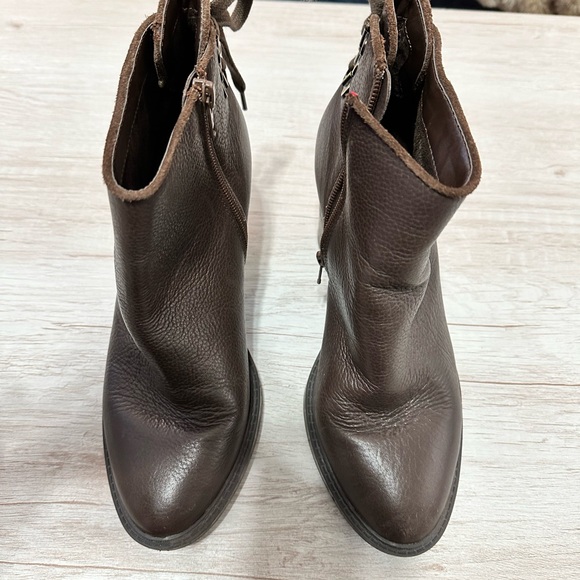 Brown Leather Ankle Boots - Picture 2 of 7